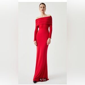 NWT Commense Red Off-Shoulder Dress